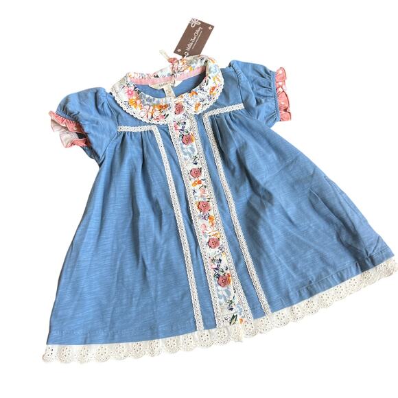 Matilda Jane Other - NWT Matilda Jane 2 Framework Dress Floral Lace Peter Pan Classic Cottagecore